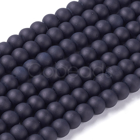 Baking Paint Transparent Glass Bead Strands X-GLAA-S031-4mm-38-1