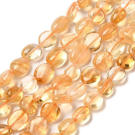 Heated Natural Citrine Beads Strands G-L608-A09-02-1