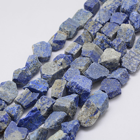 Raw Rough Natural Lapis Lazuli Beads Strands LS-G-E343-13-1
