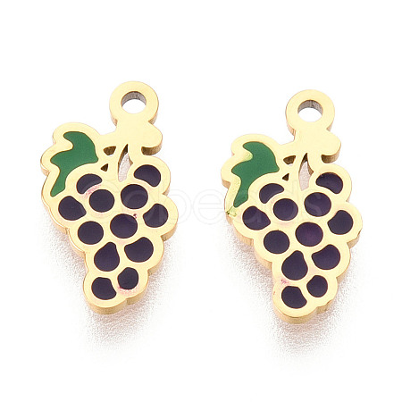 304 Stainless Steel Enamel Charms STAS-T065-53G-02-1