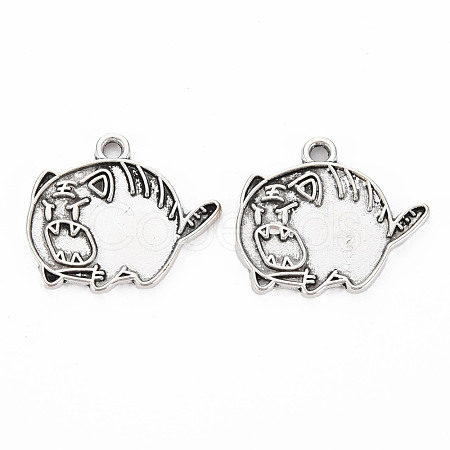 Tibetan Style Alloy Pendant Enamel Settings TIBEP-N010-023AS-RS-1