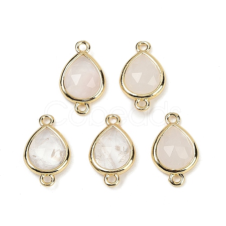 Natural Quartz Crystal Faceted Connector Charms G-L514-048P-03-1
