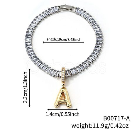 Fashionable Brass Charm Bracelets LI7211-1-1