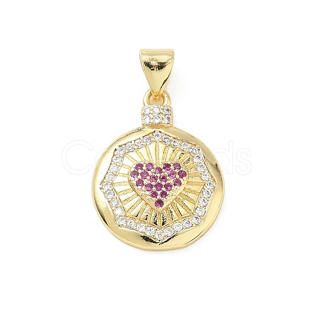 Valentine's Day Brass Micro Pave Colorful Cubic Zirconia Pendants KK-L273-01G-03-1
