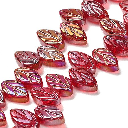 Electroplate Glass Beads Strands EGLA-B004-02A-AB08-1
