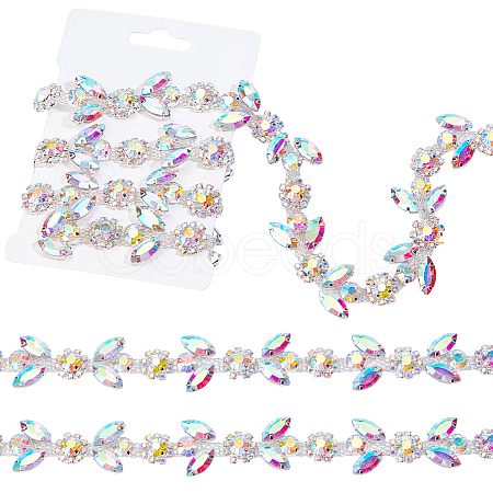 1 Yard Glass Rhinestone Chains DIY-WH0061-027S-1