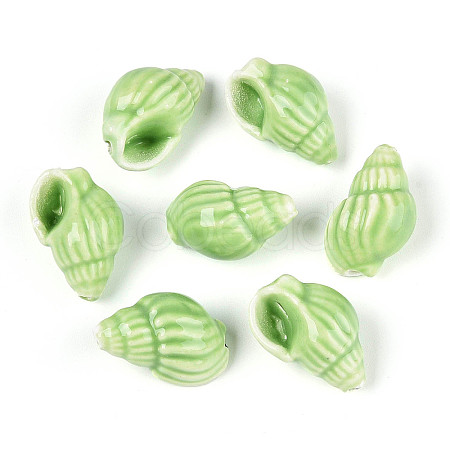 Handmade Printed Porcelain Beads PORC-T133-01C-01-1