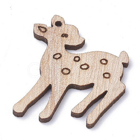 Undyed Wooden Big Pendants WOOD-S040-19-1