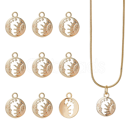 10Pcs Brass Pendants FIND-DC0006-34-1