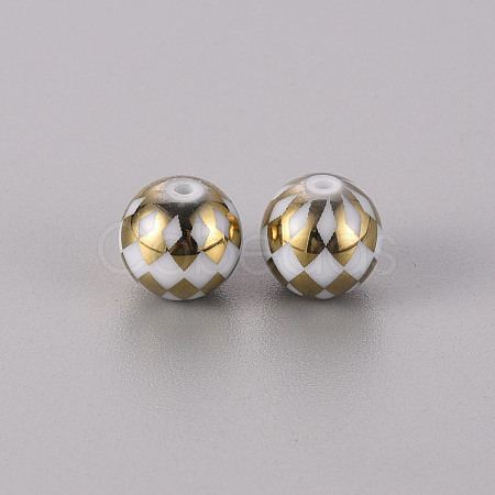 Electroplate Glass Beads EGLA-Q123-013D-1