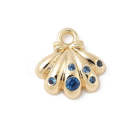 Brass Micro Pave Cubic Zirconia Charms LS-KK-M326-20A-G-1