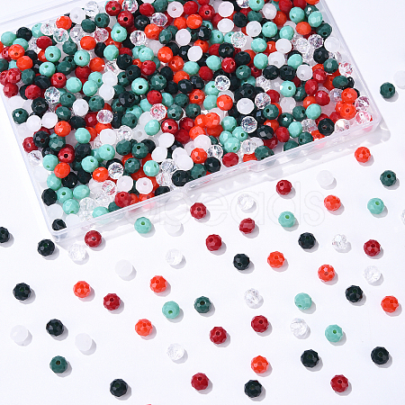7 Strands 7 Styles Imitation Jade Glass Beads Strands EGLA-YW0003-98-1