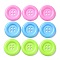 CRASPIRE 30Pcs 3 Colors Plastic Button, 4-Hole, Flat Round, Mixed Color, 48x6mm, Hole: 5.5mm, 10pcs/color