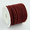 Faux Suede Cord, Faux Suede Lace, Dark Red, 4x1.5mm, about 5.46 yards(5m)/roll, 25rolls/bag