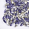 Pointed Back Resin Rhinestone Cabochons, Back Plated, Faceted, Horse Eye, Tanzanite, 15x7x4mm, about 400pcs/bag