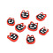 Halloween Handmade Polymer Clay Cabochons, Ghost, Black, 8~10.5x7.5~9.5x1.5mm, about 310pcs/50g