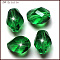 K9 Glass, Imitation Austrian Crystal Beads, Grade AAA, Faceted, Bicone, Green, 6x8mm, Hole: 0.7~0.9mm