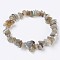 Natural Labradorite Stretch Bracelets, Nuggets, 2-1/8 inch(5.5cm)