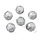 Transparent Glass Beads, Faceted, Round, Dark Gray, 14x13.5x14mm, Hole: 1.6mm