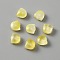 Handmade Lampwork Beads, Tulip, Lemon Chiffon, 9x9x5.5mm, Hole: 1mm