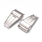 Tarnish Resistant 201 Stainless Steel Watch Band Clasps, Fold Over Clasps, Stainless Steel Color, 37x19x5mm