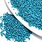 11/0 Grade A Baking Paint Glass Seed Beads, Cylinder, Uniform Seed Bead Size, Opaque Colours Luster, Deep Sky Blue, about 1.5x1mm, Hole: 0.5mm, about 20000pcs/bag