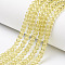 Glass Beads Strands, Faceted, Rondelle, Light Khaki, 2.9~3.3x2mm, Hole: 0.8mm, about 145~150pcs/strand, 34~35cm