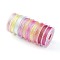 10 Rolls 3-Ply Metallic Polyester Threads, Round, for Embroidery and Jewelry Making, Pink, 0.3mm, about 24 yards(22m)/roll, 10 rolls/group