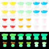 30Pcs 2 Styles Luminous Resin Mushroom Ornament RESI-TA0004-02B-1