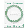 Natural Green Aventurine Beaded Stretch Bracelets PW-WG7FE75-07-1