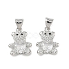 Brass Micro Pave Cubic Zirconia Charms KK-K351-69P-01-1