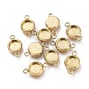 Ion Plating(IP) 304 Stainless Steel Cabochon Connector Settings STAS-I161-03B-G-1