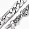Tarnish Resistant Trendy Men's 304 Stainless Steel Figaro Chain Bracelets BJEW-L619-03P-2
