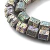Electroplated Natural Lava Rock Beads Strands G-A251-A01-01F-3