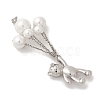 Alloy & Shell Pearl Copper Wire Wrapped Big Pendants PALLOY-JF04808-01-3