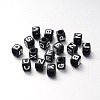 Opaque Acrylic European Large Hole Beads SACR-O002-01-1