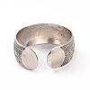 Bohemia Tibetan Style Alloy Thick Open Cuff Bangle for Women BJEW-E002-01AS-05-3