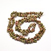 Natural Unakite Chip Bead Strands G-M205-52-2