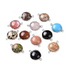 Natural & Synthetic Mixed Gemstone Connector Charms G-D059-01E-1