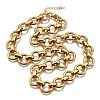304 Stainless Steel Twisted Ring Link Chain Necklaces NJEW-R023-12G-4
