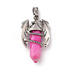 Natural & Synthetic Mixed Gemstone Pointed Pendants G-B042-04P-3