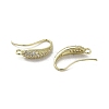 Brass Micro Pave Cubic Zirconia Earring Hooks KK-C048-14E-G-2