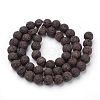 Synthetic Lava Rock Beads Strands G-S277-6mm-02-2