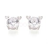 925 Sterling Silver Micro Pave Clear Cubic Zirconia Charms STER-N017-17A-S-2