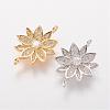 Brass Micro Pave Cubic Zirconia Links ZIRC-K061-57-1