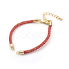 Adjustable Nylon Cord Bracelet Making MAK-F026-B-G-2