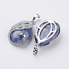 Natural Blue Spot Jasper Pendants G-E442-04D-2