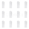 12Pcs Transparent Glass Straw Dustproof Covers AJEW-FG0002-37B-1