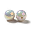 UV Plating Rainbow Iridescent Acrylic Beads PACR-D070-01H-3