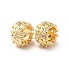 Brass Micro Pave Cubic Zirconia European Beads X-KK-M233-44G-3